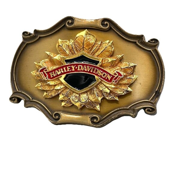 1978 Harley-Davidson 75th Anniversary Raintree Belt Buckle USA Brass - Picture 1 of 7